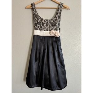 Byer California  Satun and Lace Formal Dress